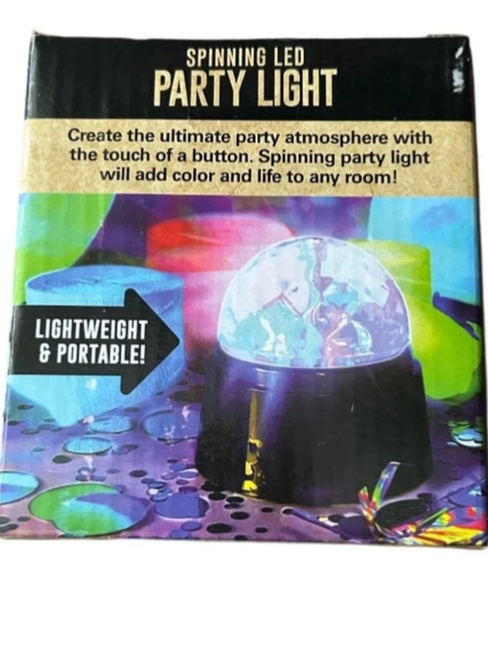 Spinning Party Light, Night Light, Rotating Projector Lightweight Portable Dorm
